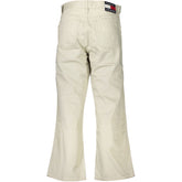 Beige Cotton Women Jeans